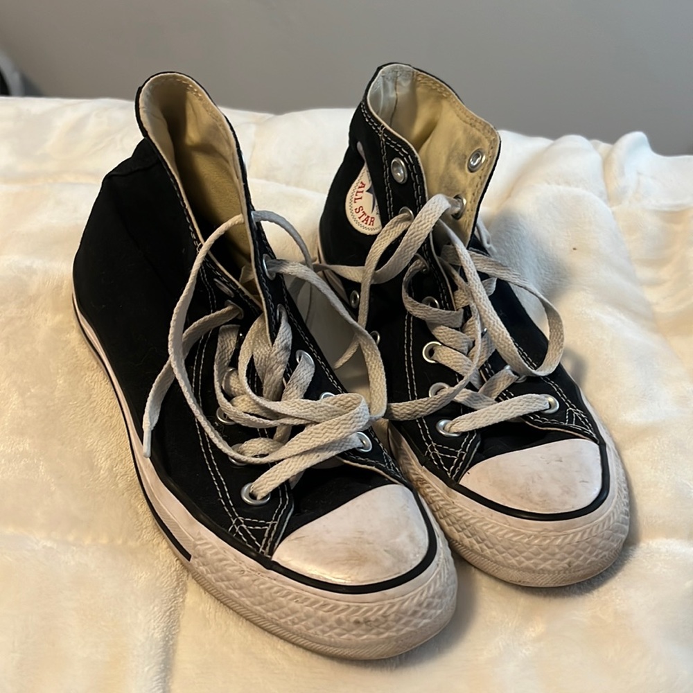 Black tall converse. Okay condition.